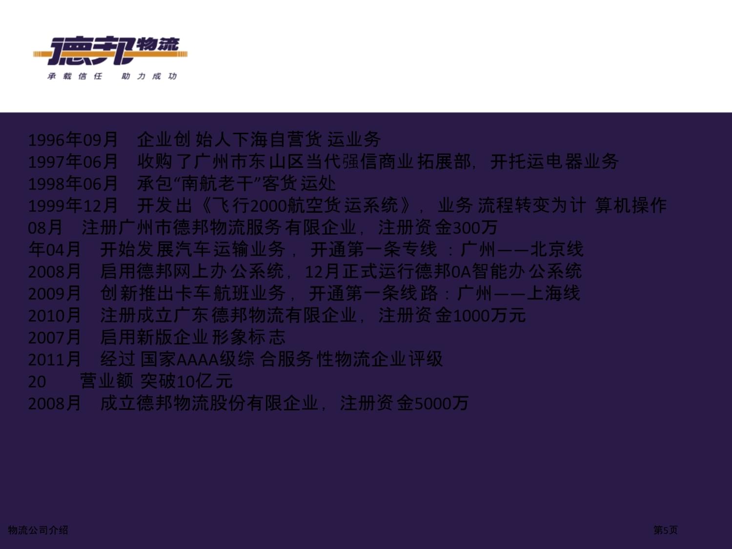 物流公司介绍